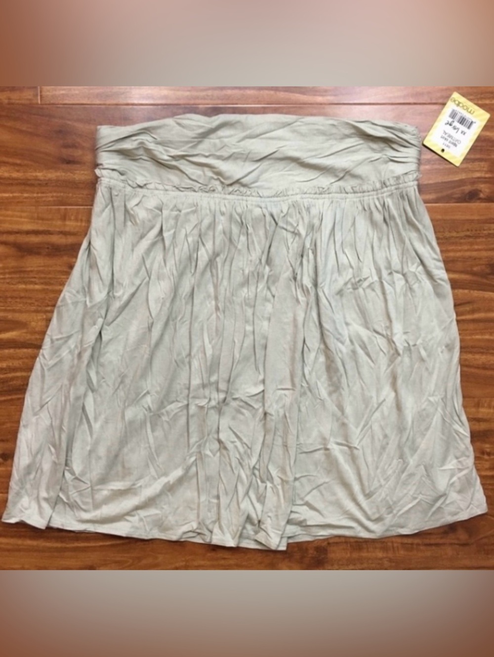 NWT New Modbe Womens Oatmeal Spirit Flounce Stretch Skirt XXL Casual Cottagecore
